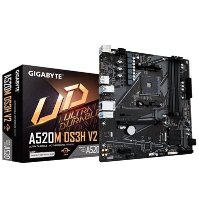 Gigabyte A520M DS3H V2 AM4 Micro-ATX Motherboard DDR4 128GB Gigabyte A520M DS3H V2 AM4 Micro-ATX Motherboard DDR4 128GB